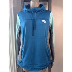 Victoria's Secret PINK Teal and Gray Long Sleeve Medium Top